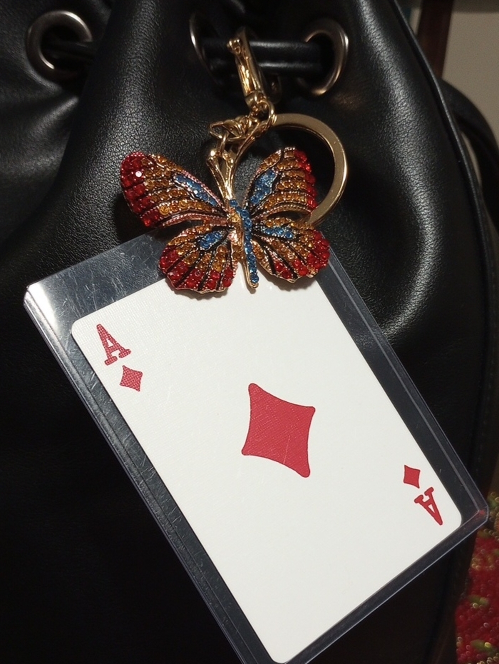 Coach Ace Of Diamonds Playing Card w/Fashion Charm Keychain - Picture 7 of 14